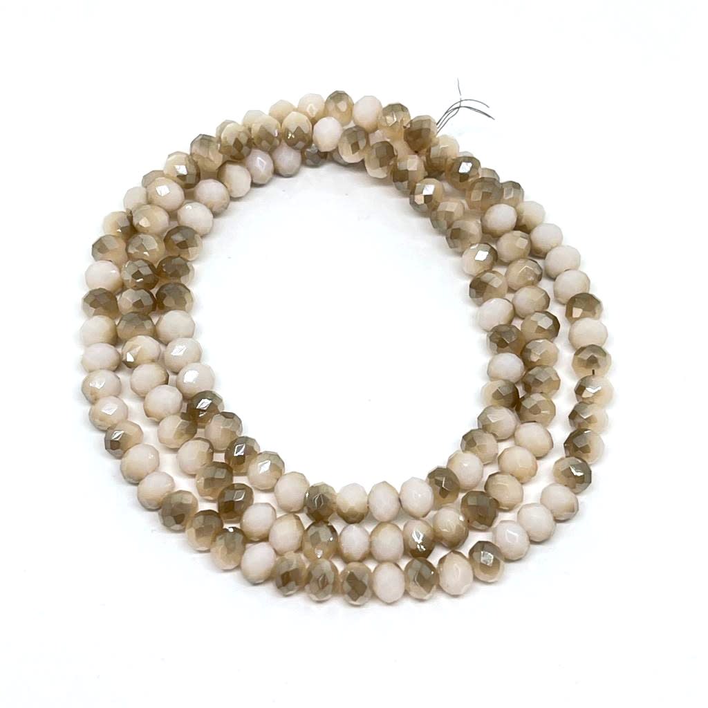 Sarta cristales 4 mm murano facetado combinado / tira10