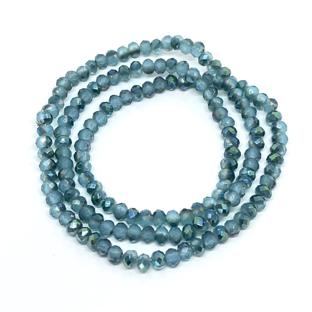 Sarta cristales 4 mm murano facetado combinado / tira9