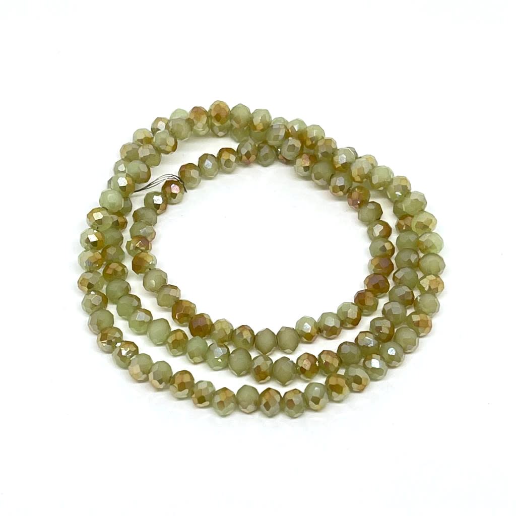 Sarta cristales 4 mm murano facetado combinado / tira8