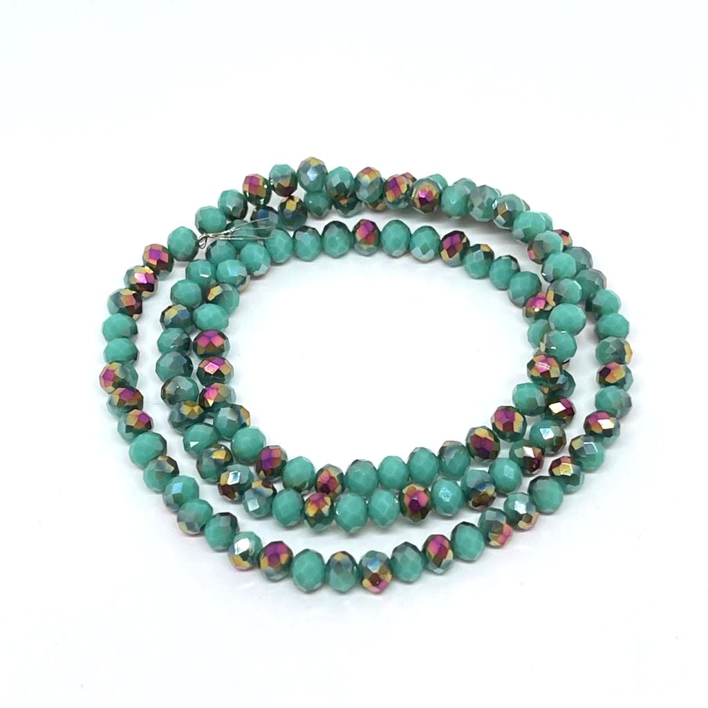 Sarta cristales 4 mm murano facetado combinado / tira11