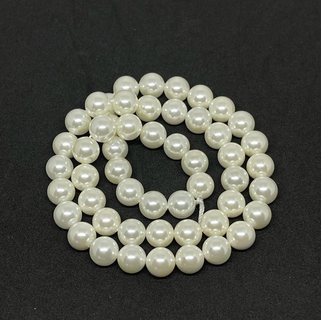 Sarta abalorios cuentas perla shell checa / tira5