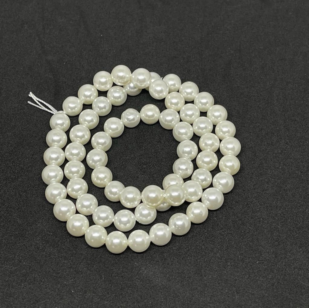 Sarta abalorios cuentas perla shell checa / tira4