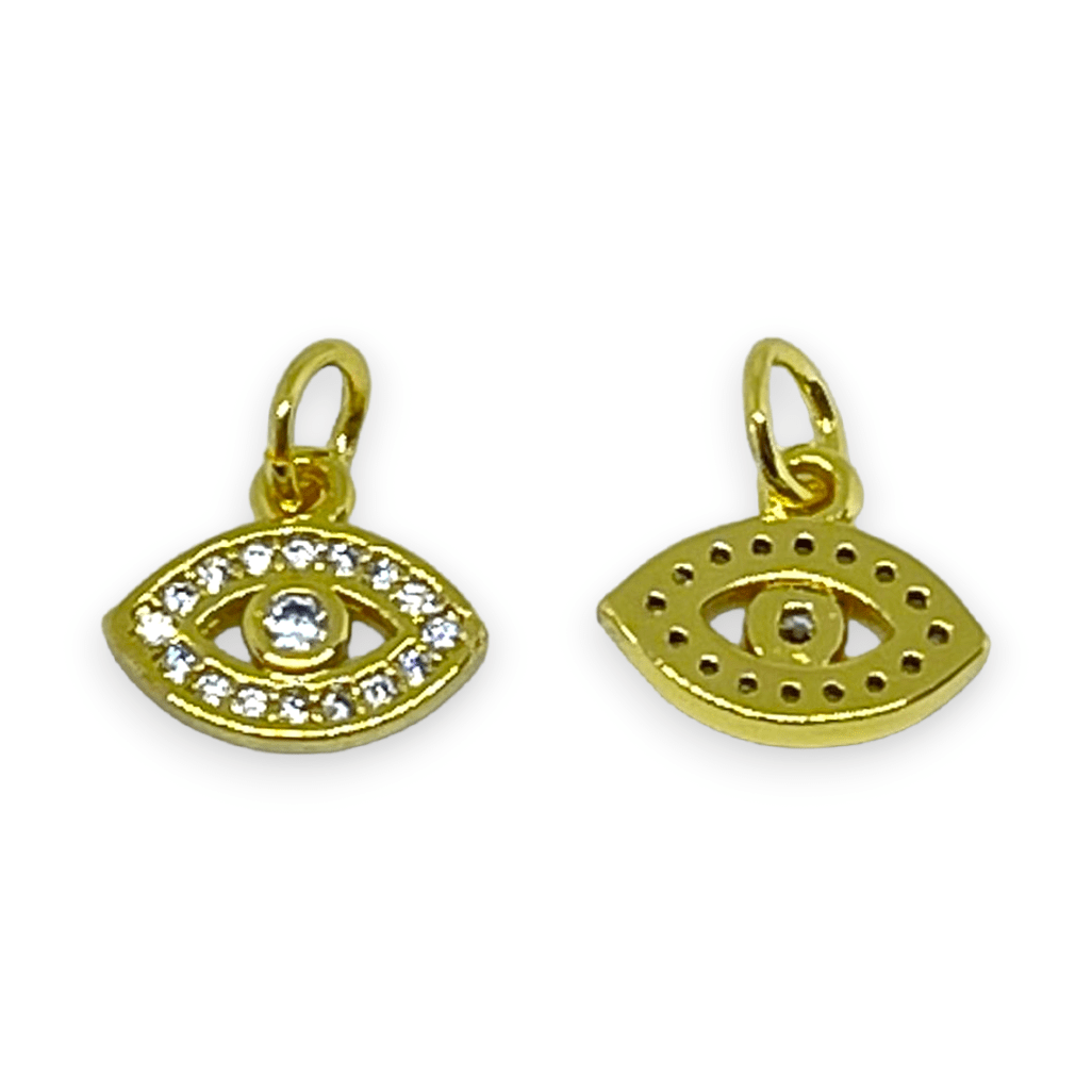Dije colgante ojo turco nazar baño de oro zircón / unidad1