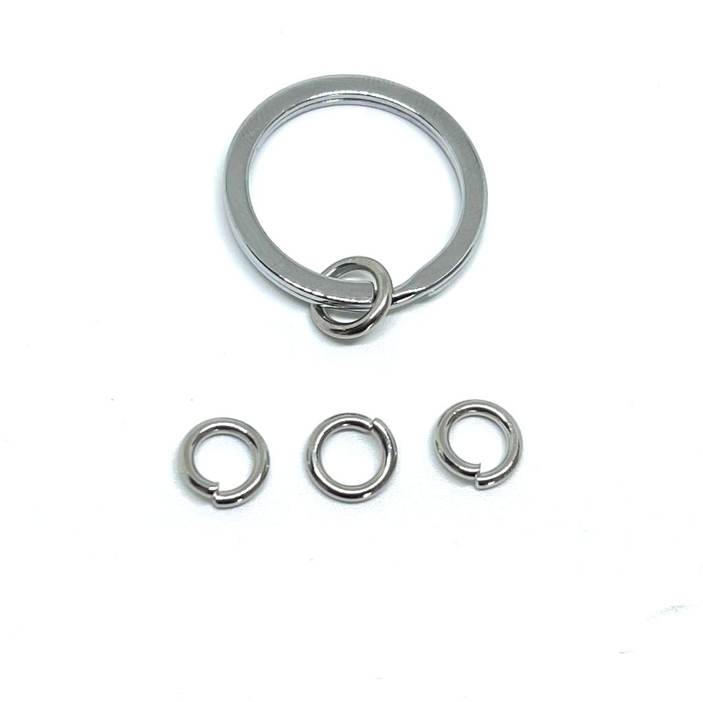 Argollas de unión 8 - 10 mm Acero plateado / 10 gramos7