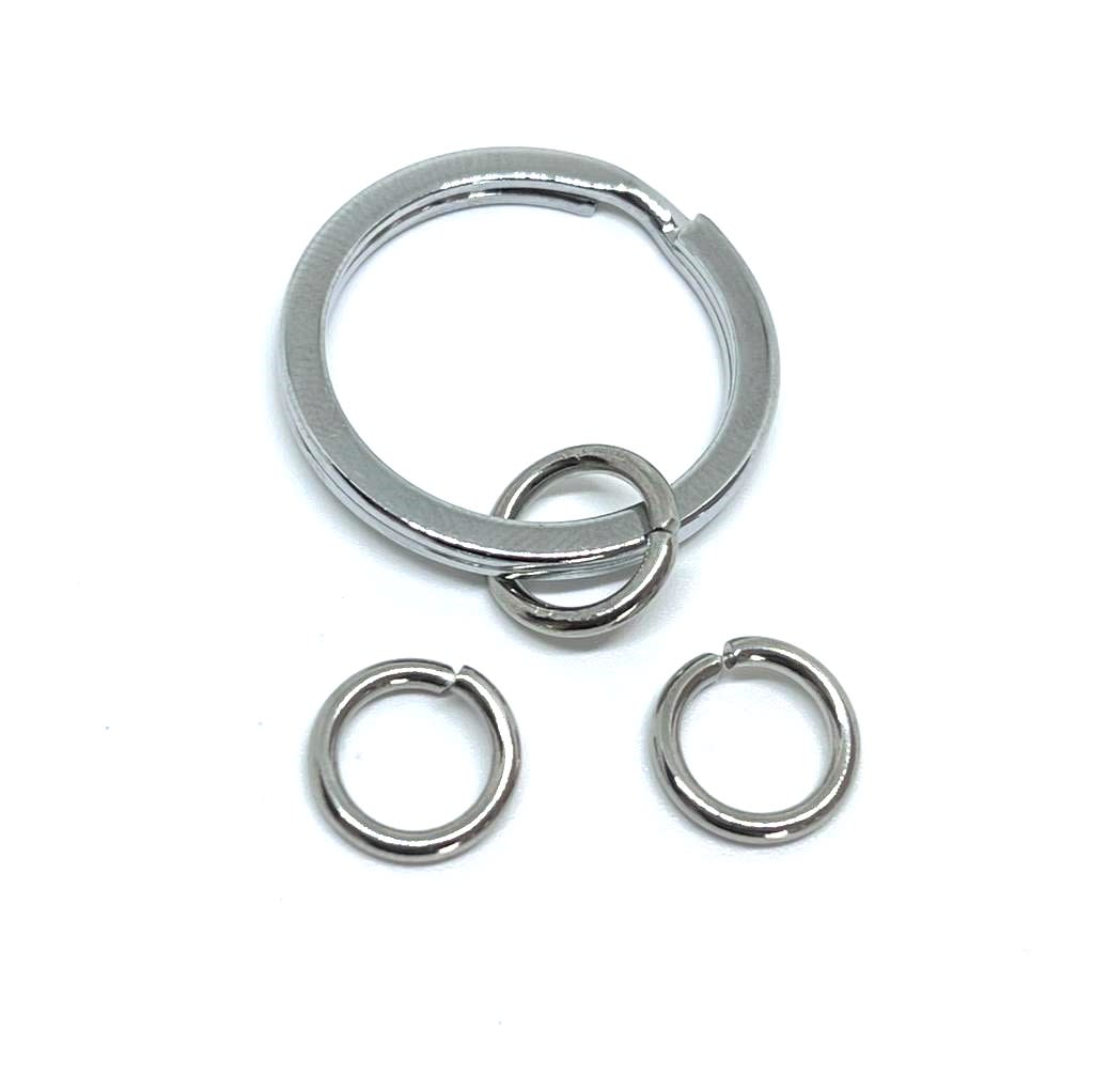 Argollas de unión 8 - 10 mm Acero plateado / 10 gramos6
