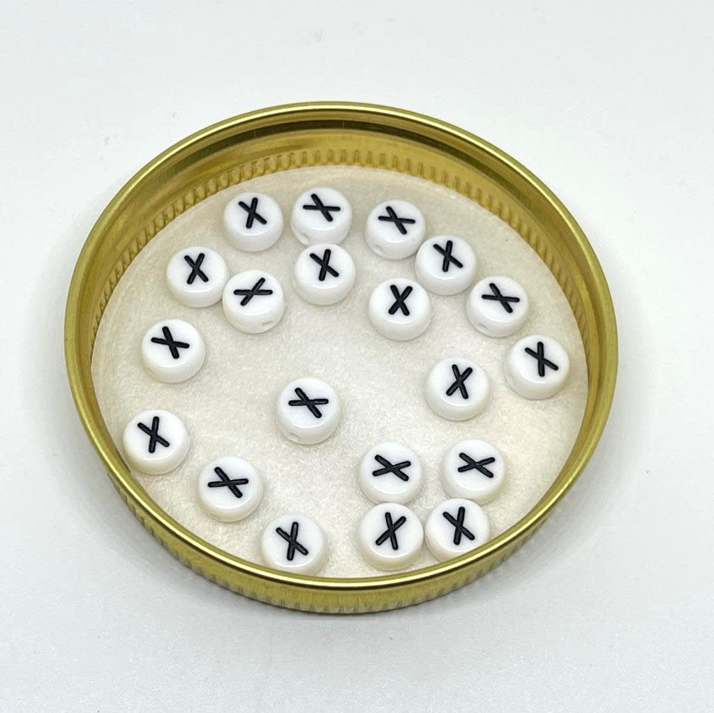 Letras plásticas redonda abecedario / 40 uds25