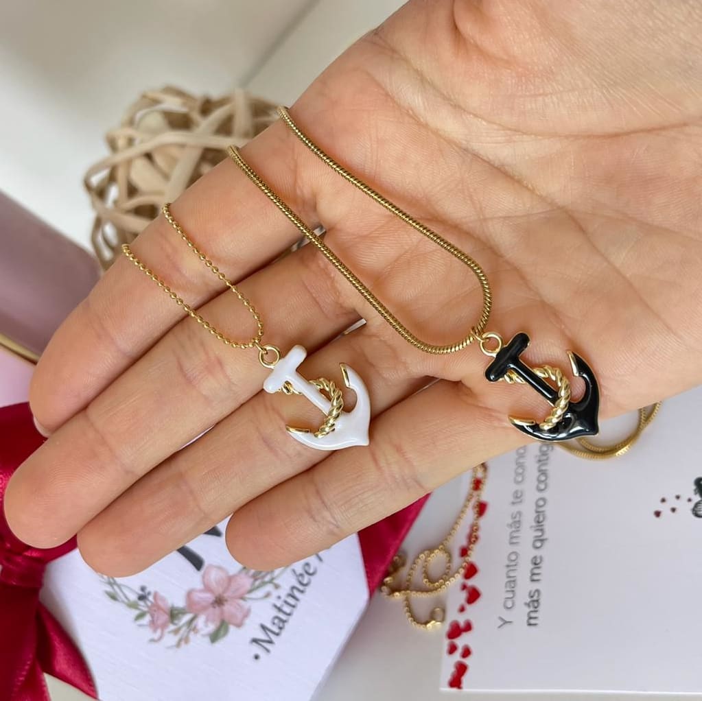 Regalos San Valentin collar ancla / set1