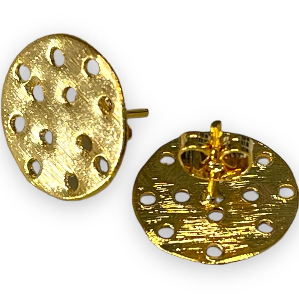 Base de aros para recamar baño de oro / par1