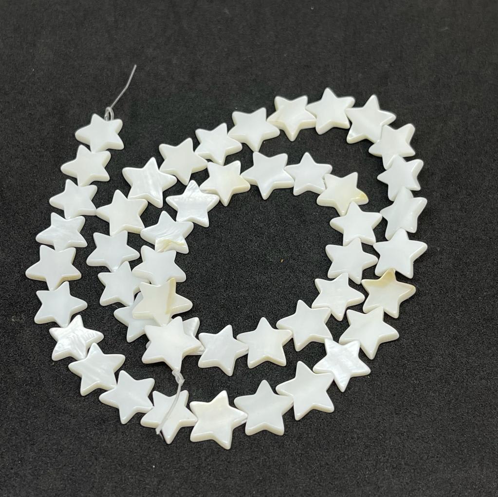 Abalorios cuentas figura estrella nacar 6-10 mm1