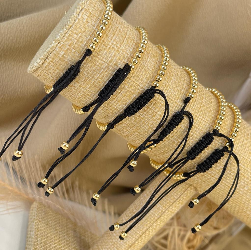 Pulsera ajustable hilo chino acero / unidad2