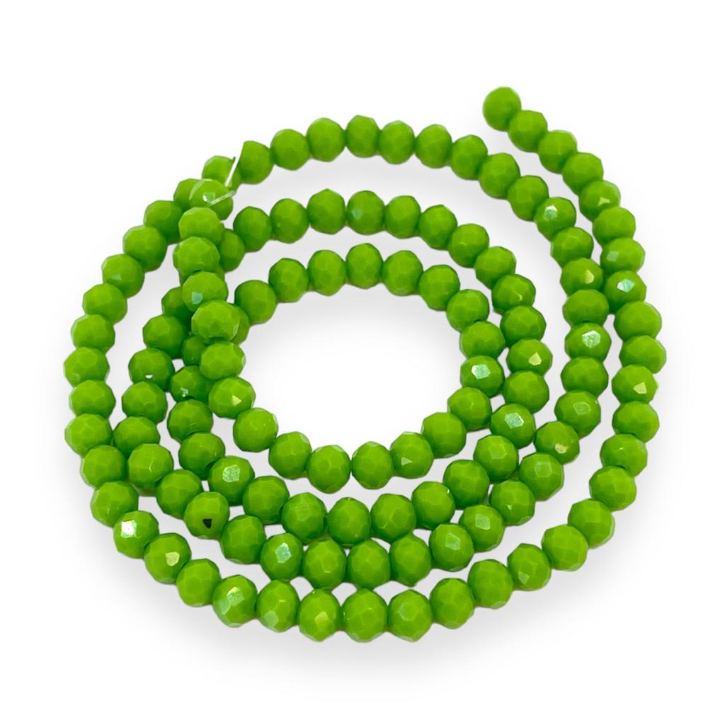 Sarta cristales 4 mm murano facetado unicolor / tira1