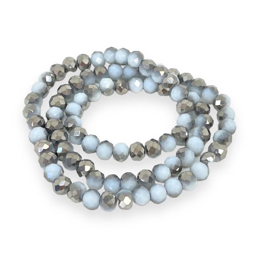 Sarta cristales 6 mm murano facetado combinado / tira8