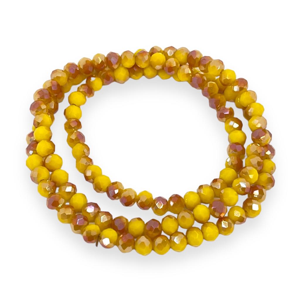 Sarta cristales 4 mm murano facetado combinado / tira7