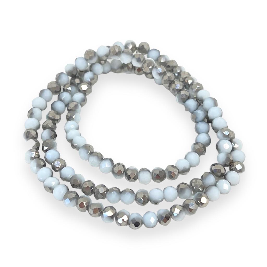 Sarta cristales 4 mm murano facetado combinado / tira6