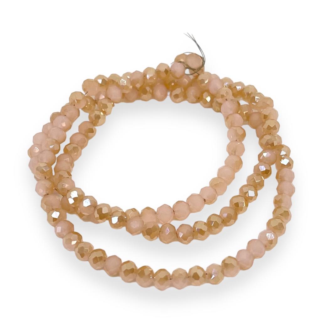 Sarta cristales 4 mm murano facetado combinado / tira5