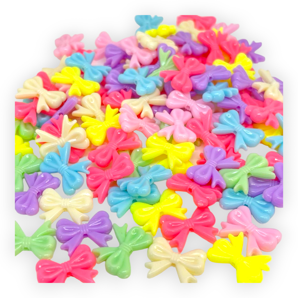 Cuentas plásticas multicolor corazón estrella esfera flor / 25 grs5
