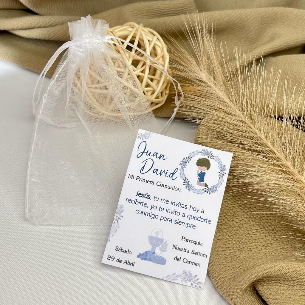 Souvenir decenarios de madera para recuerdos de bautizo comunión / docena 8