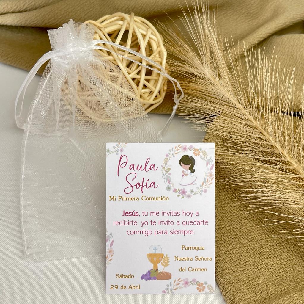 Souvenir decenarios de madera para recuerdos de bautizo comunión / docena7