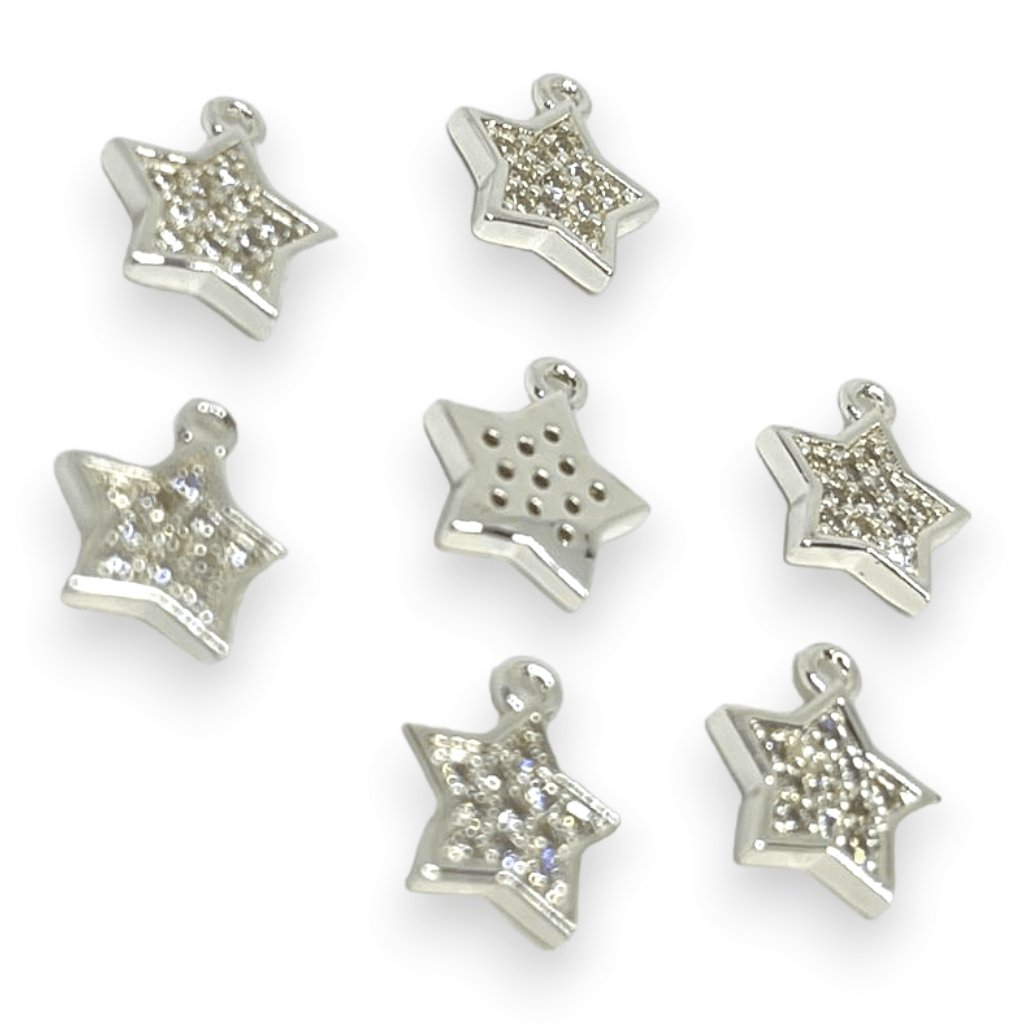 Dije colgante mini zircón baño de platino / unidad9