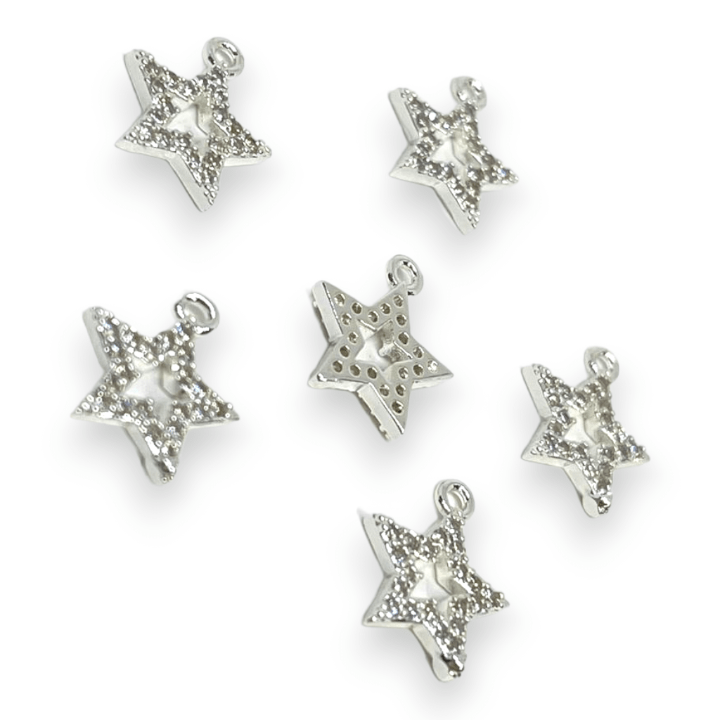 Dije colgante mini zircón baño de platino / unidad8