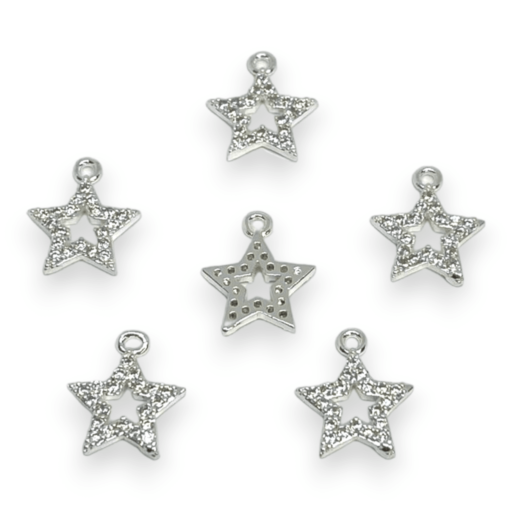 Dije colgante mini zircón baño de platino / unidad7