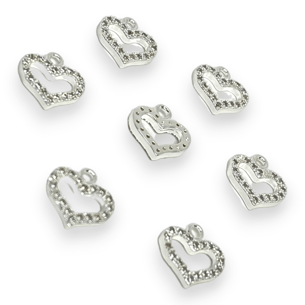 Dije colgante mini zircón baño de platino / unidad6