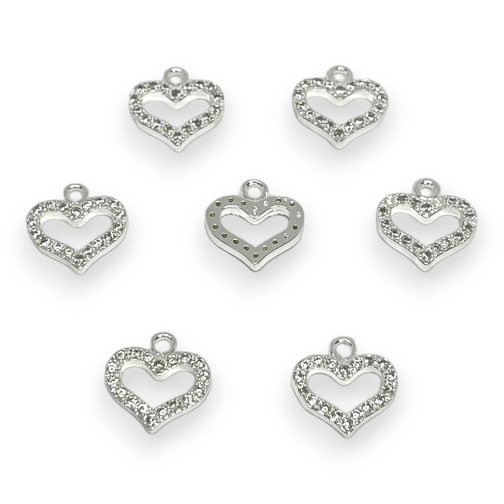 Dije colgante mini zircón baño de platino / unidad5