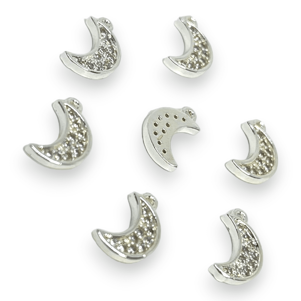 Dije colgante mini zircón baño de platino / unidad4