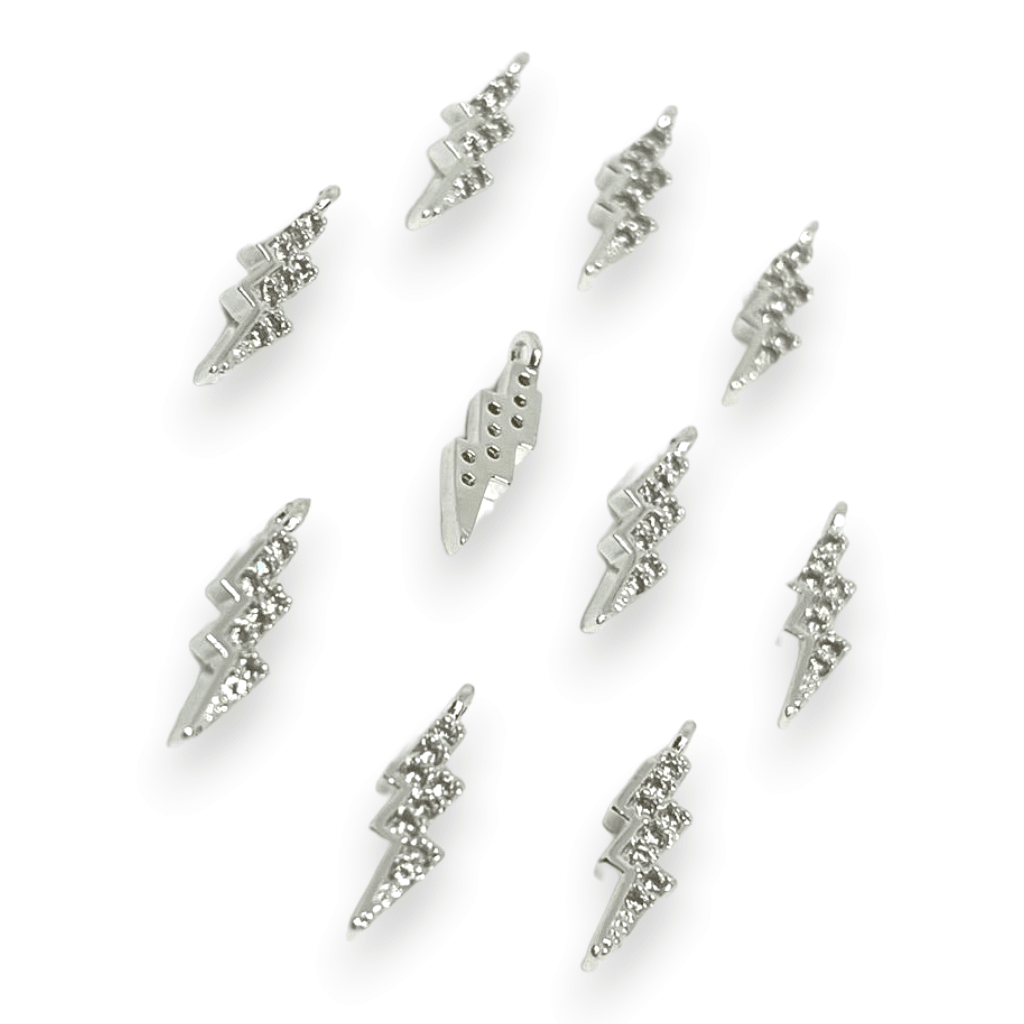 Dije colgante mini zircón baño de platino / unidad2