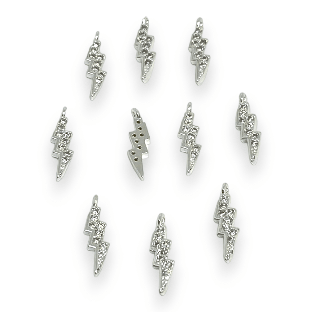 Dije colgante mini zircón baño de platino / unidad1