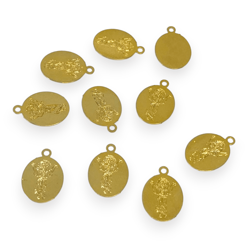 Dije colgante religioso Virgen Jesús Gold-filled /unidad11