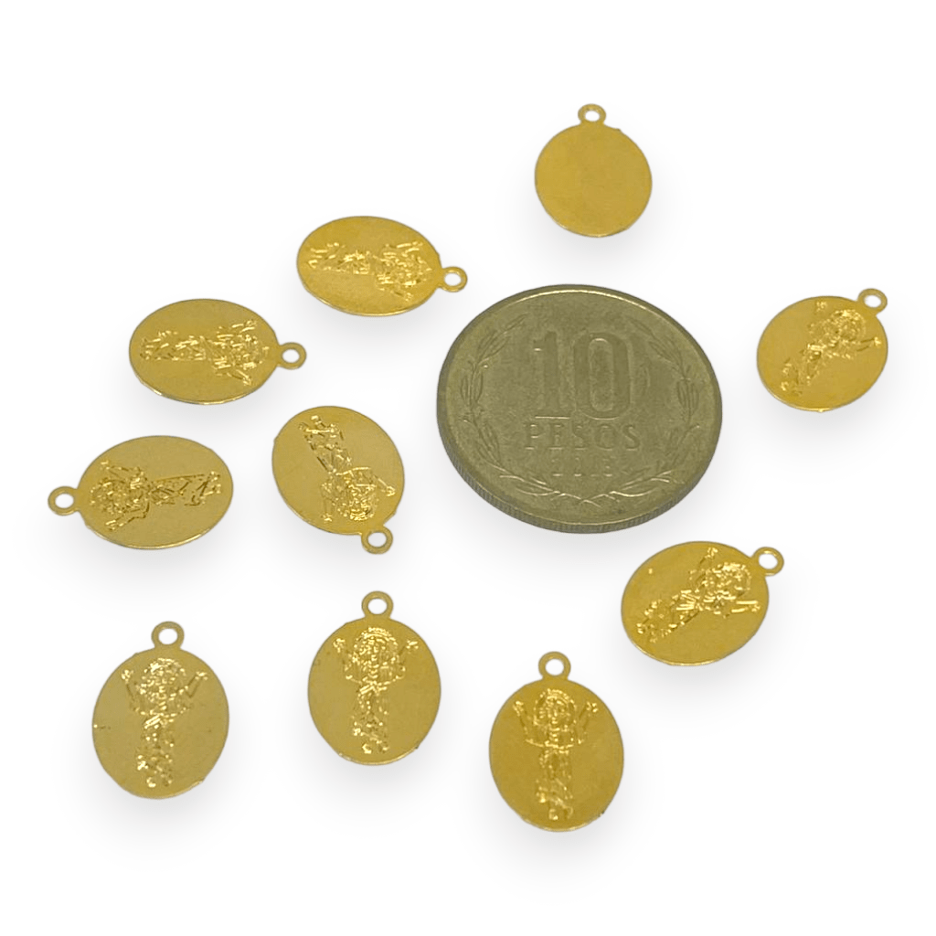 Dije colgante religioso Virgen Jesús Gold-filled /unidad10