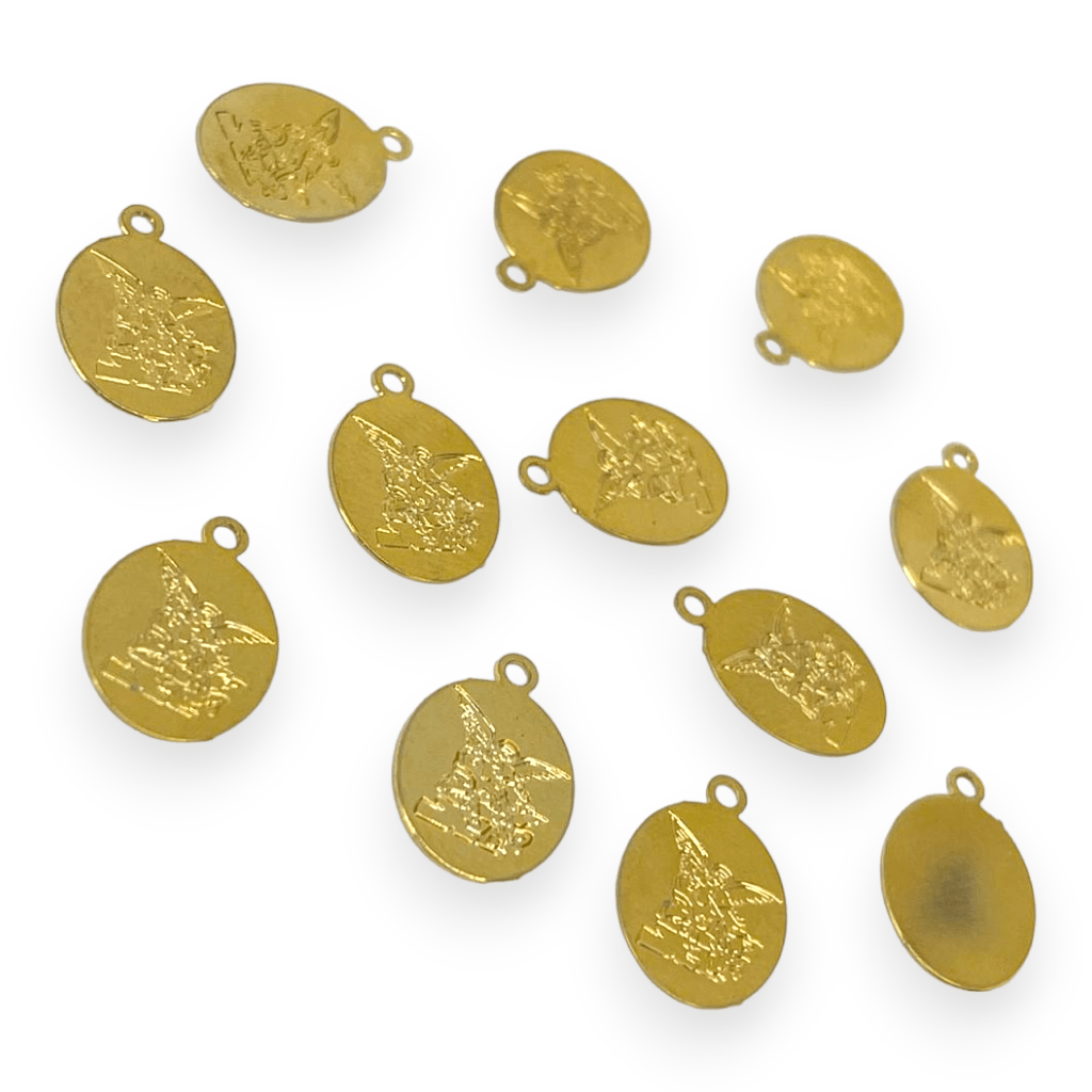 Dije colgante religioso Virgen Jesús Gold-filled /unidad9