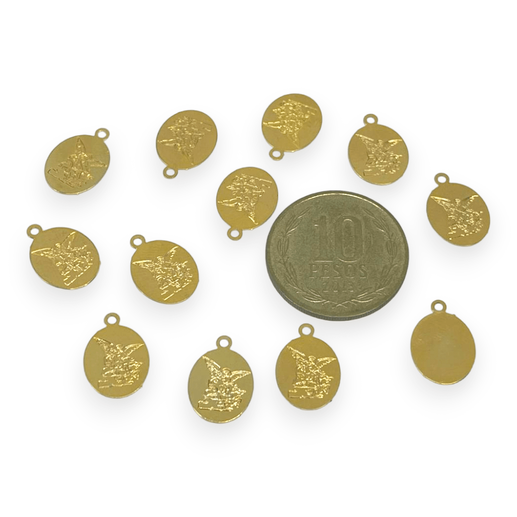 Dije colgante religioso Virgen Jesús Gold-filled /unidad7