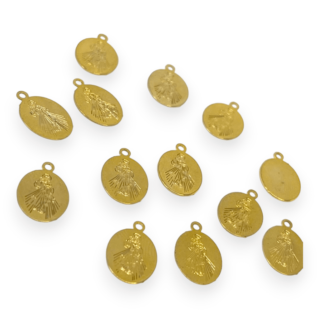 Dije colgante religioso Virgen Jesús Gold-filled /unidad6