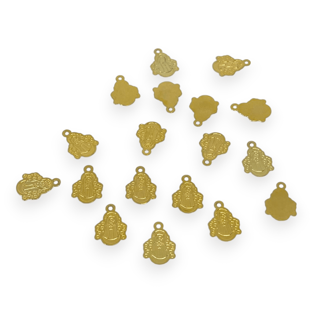 Dije colgante religioso Virgen Jesús Gold-filled /unidad23