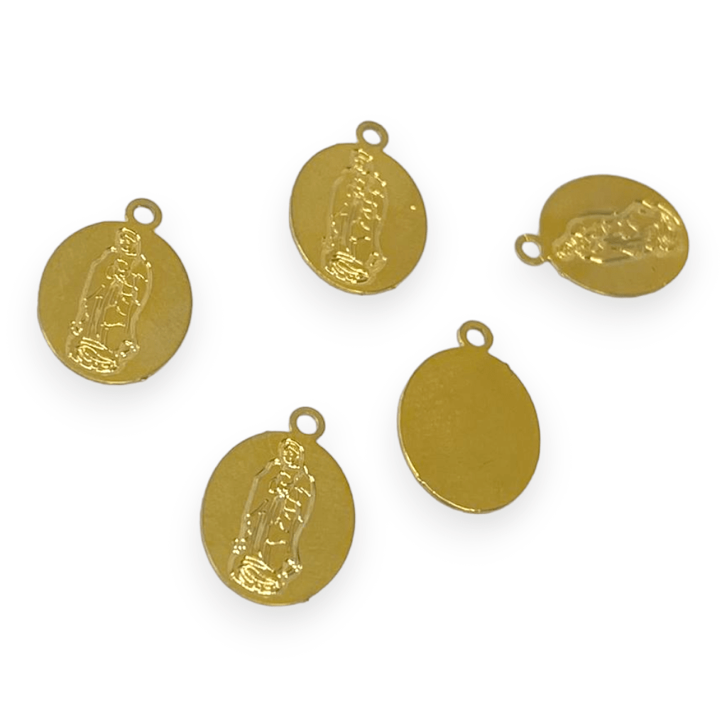 Dije colgante religioso Virgen Jesús Gold-filled /unidad4