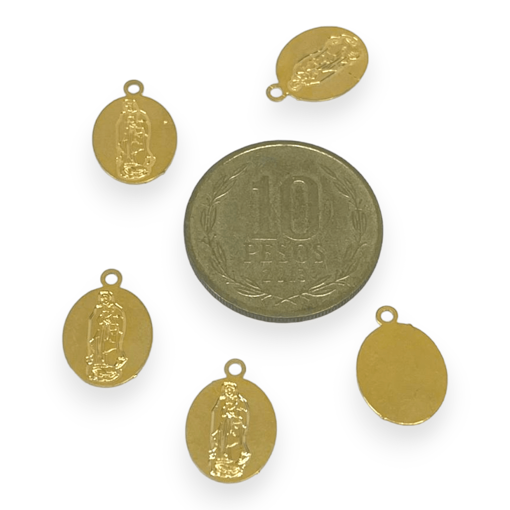 Dije colgante religioso Virgen Jesús Gold-filled /unidad3