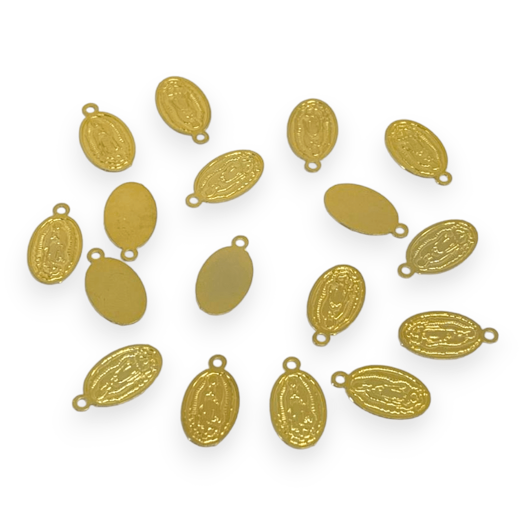 Dije colgante religioso Virgen Jesús Gold-filled /unidad26