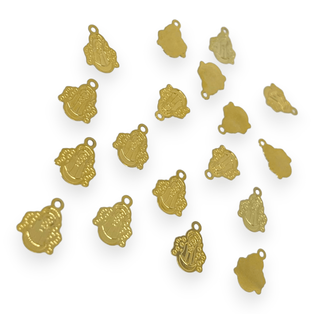 Dije colgante religioso Virgen Jesús Gold-filled /unidad22