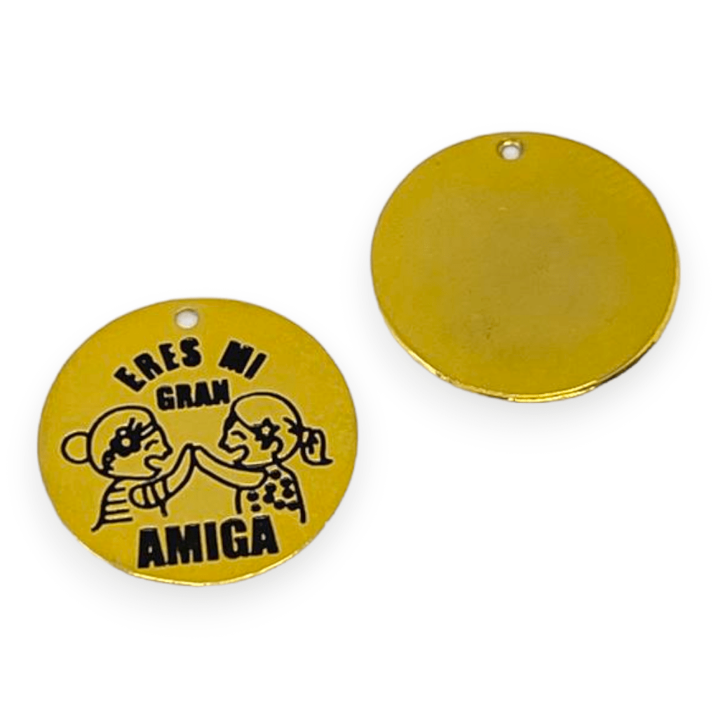 Dije colgante amistad familia amor Gold-filled /unidad6