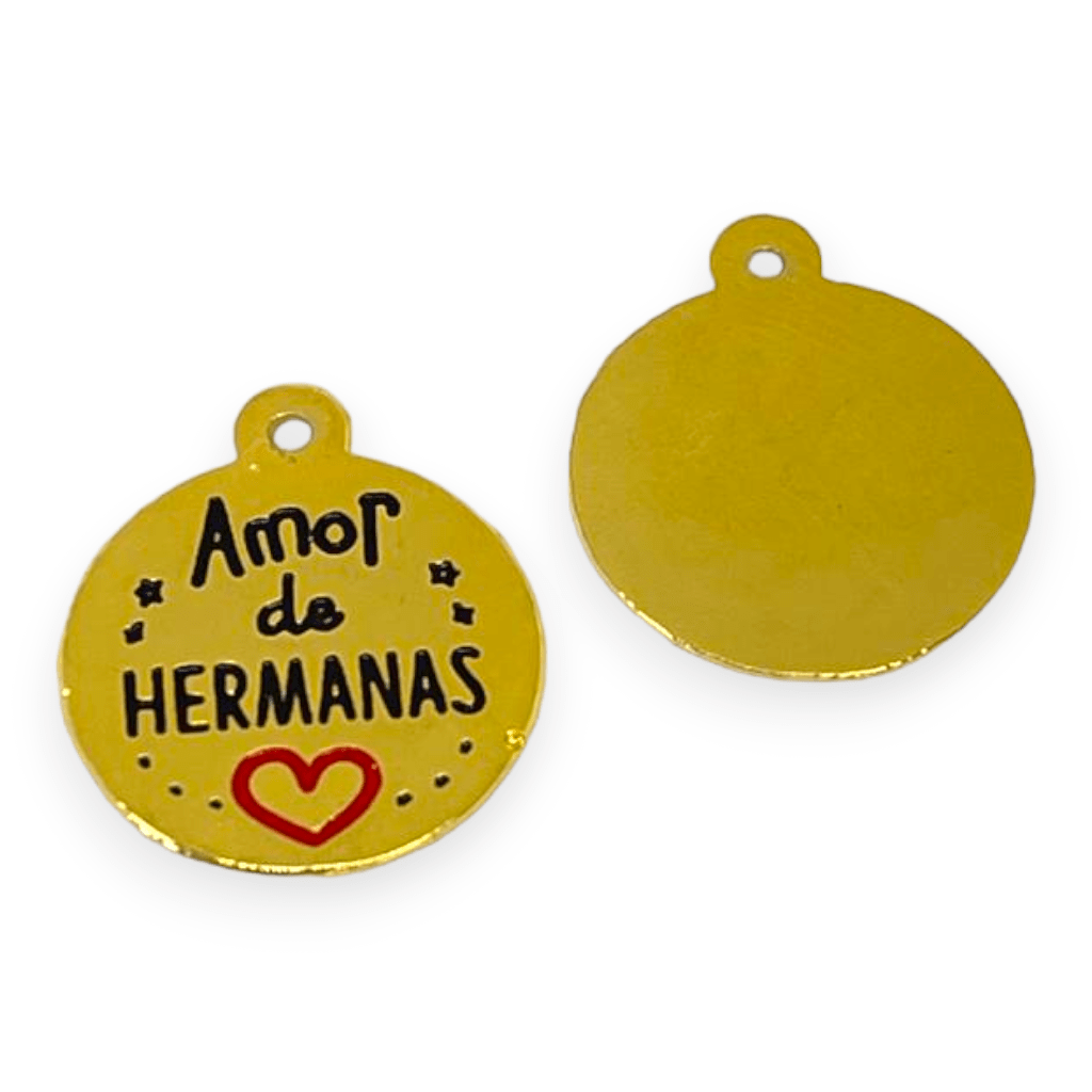 Dije colgante amistad familia amor Gold-filled /unidad5