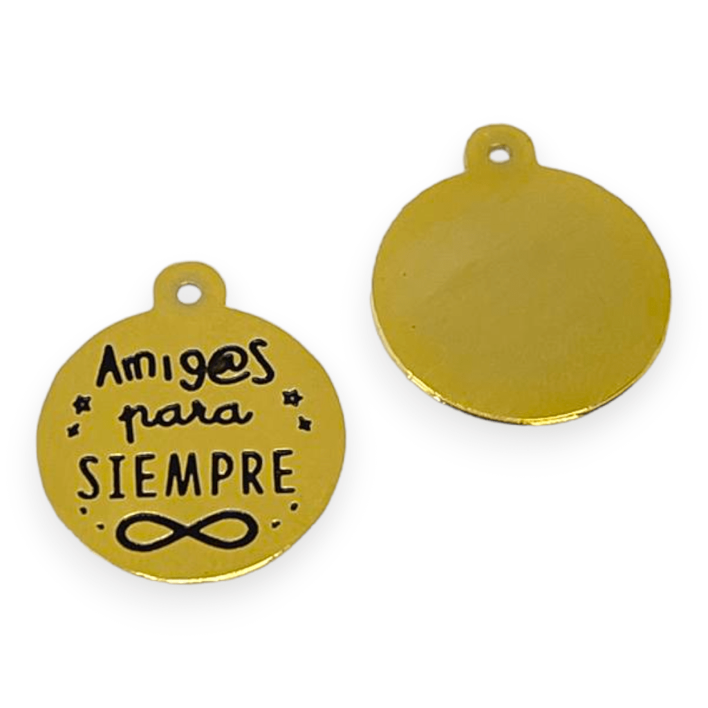 Dije colgante amistad familia amor Gold-filled /unidad4
