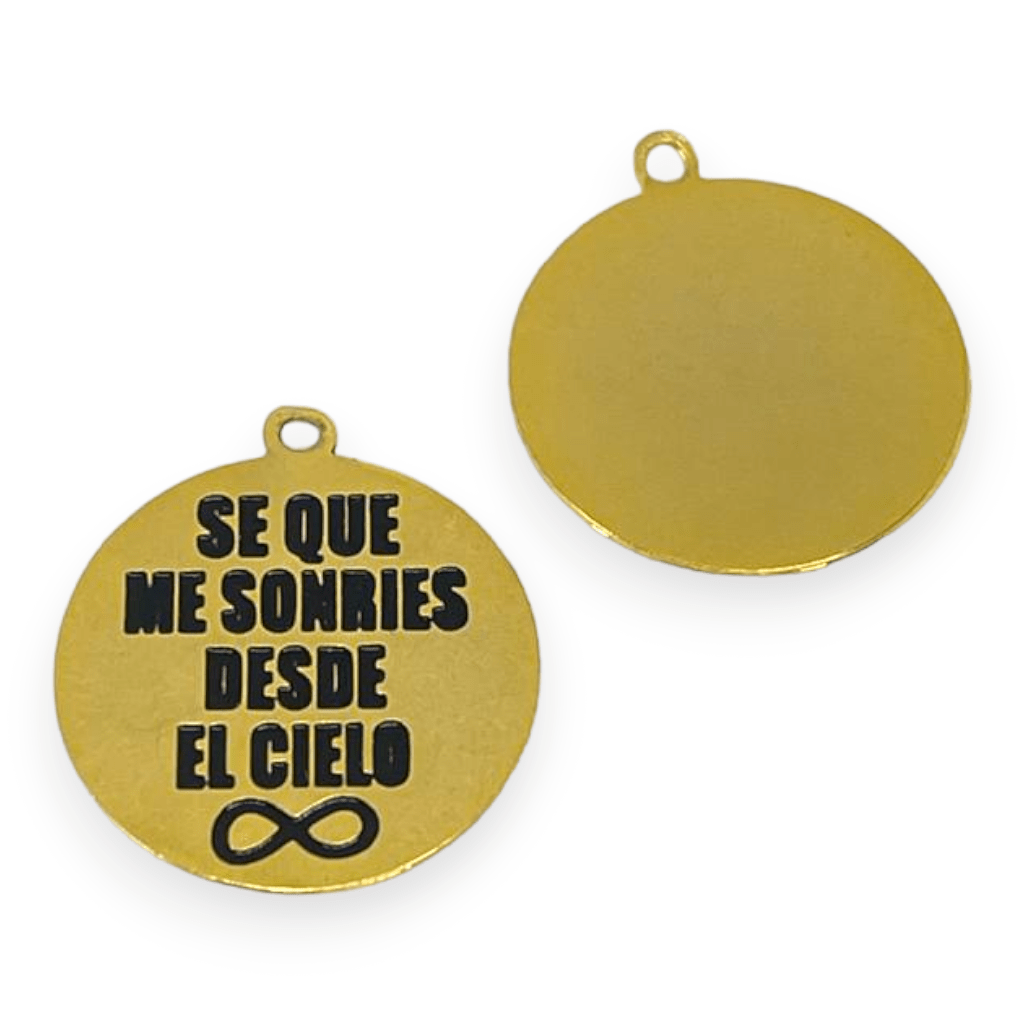 Dije colgante amistad familia amor Gold-filled /unidad3