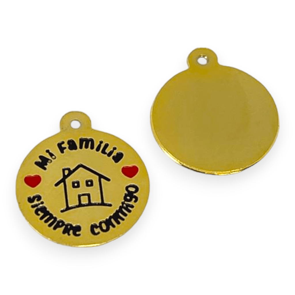 Dije colgante amistad familia amor Gold-filled /unidad2