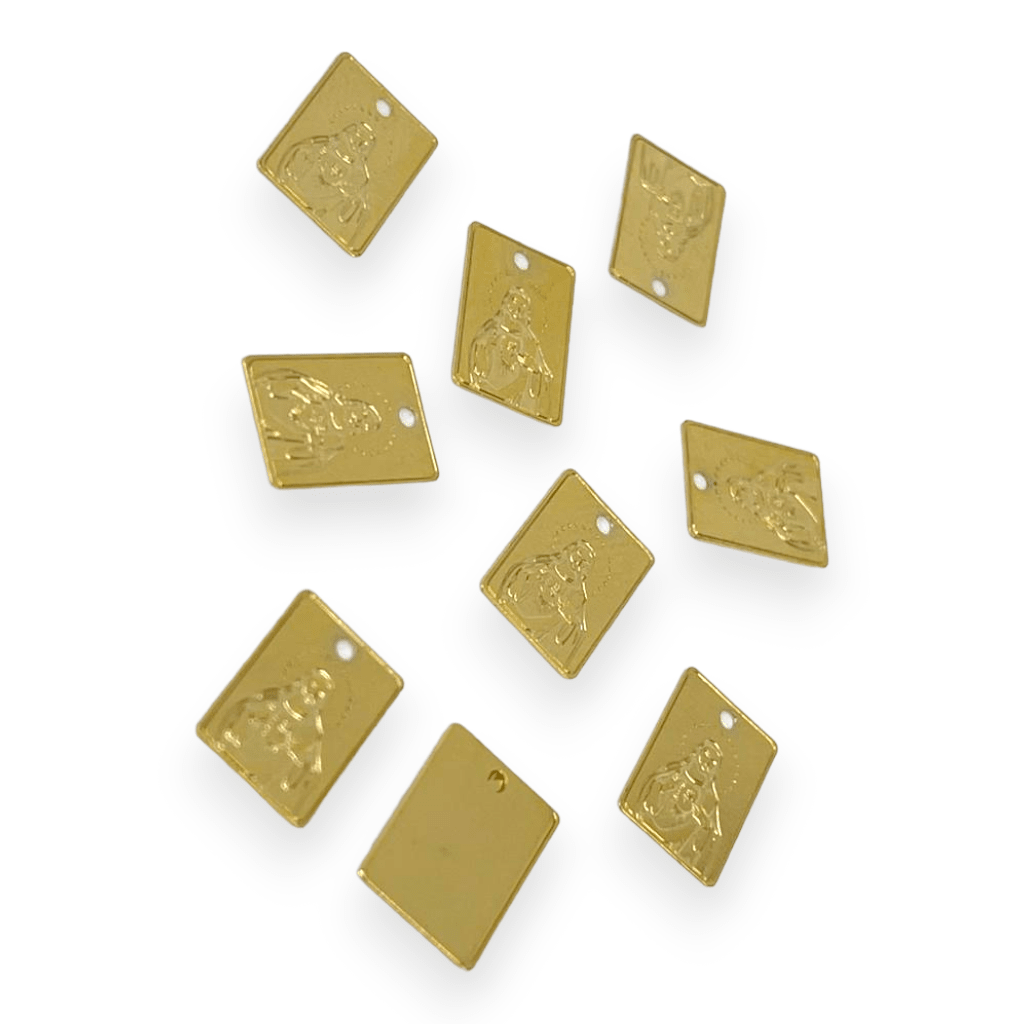 Dije colgante religioso Virgen Jesús Gold-filled /unidad18