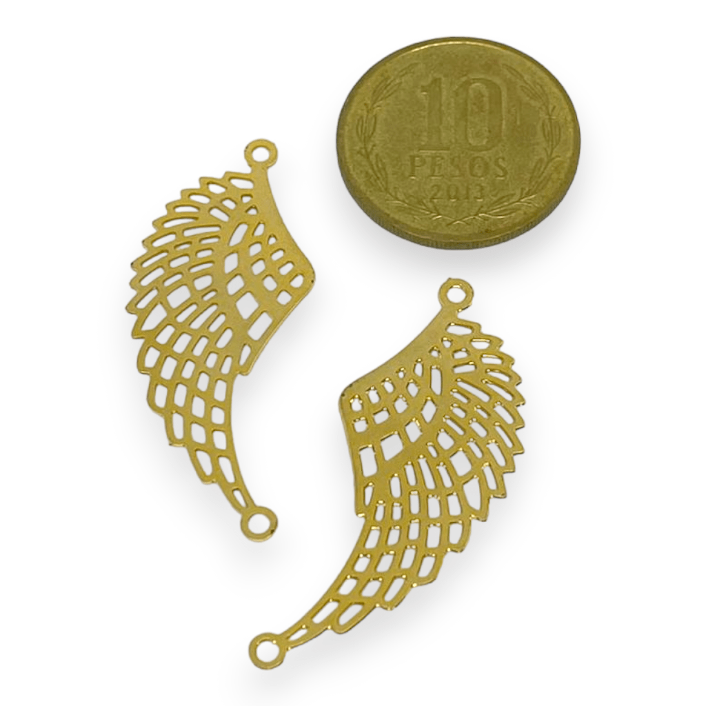 Dije árbol mascota corazón alas Gold-filled / unidad15