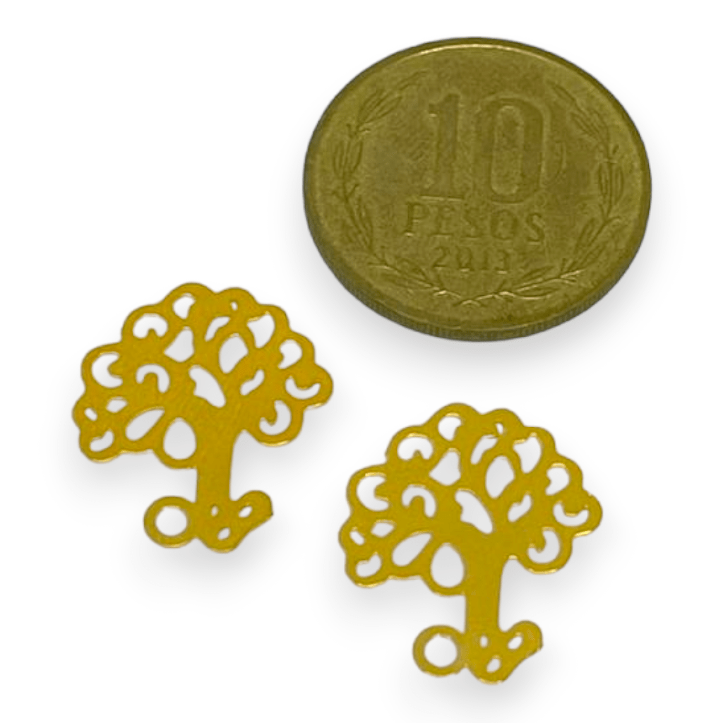 Dije árbol mascota corazón alas Gold-filled / unidad8