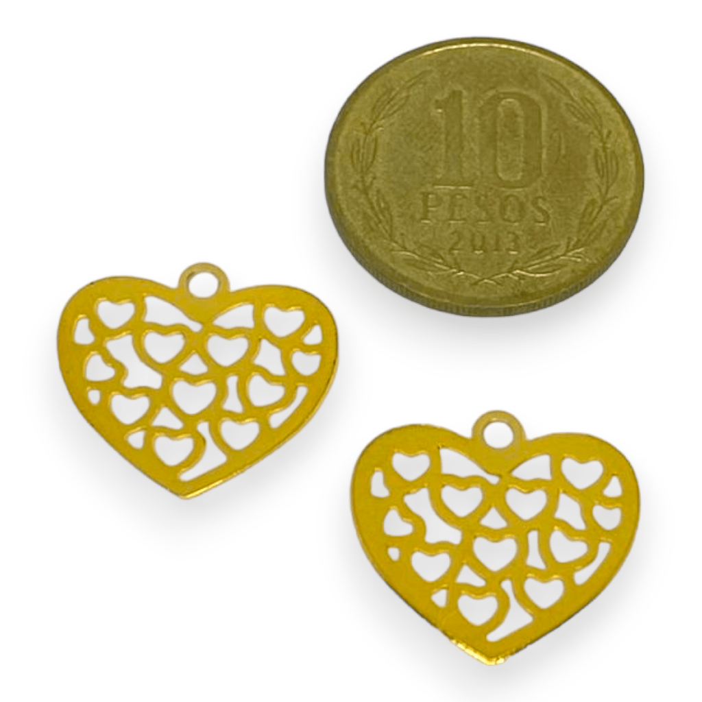 Dije árbol mascota corazón alas Gold-filled / unidad7