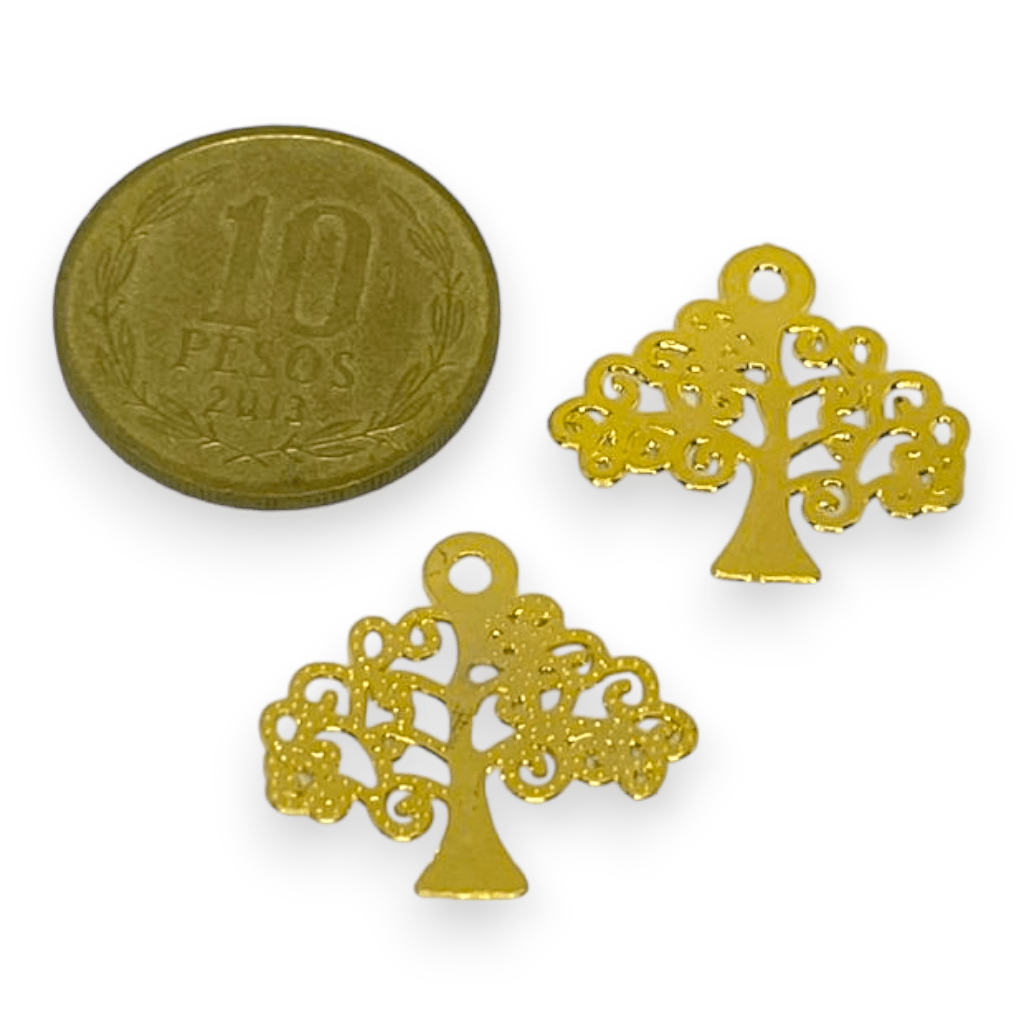 Dije árbol mascota corazón alas Gold-filled / unidad5